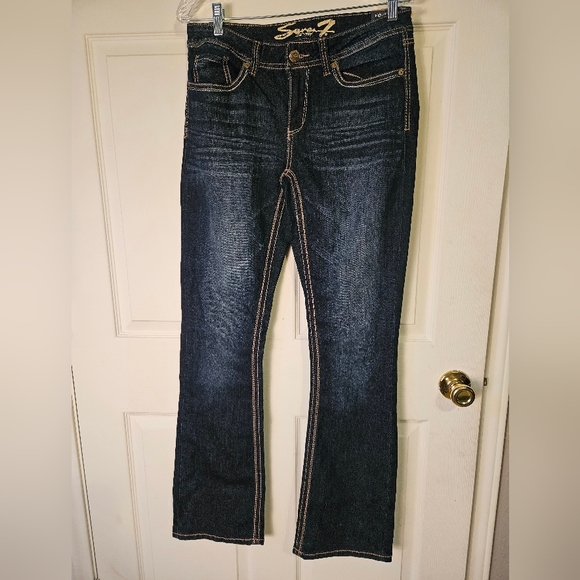Seven7 bootcut jeans size10..nwt..darkwash..nice looking jean - Picture 1 of 16